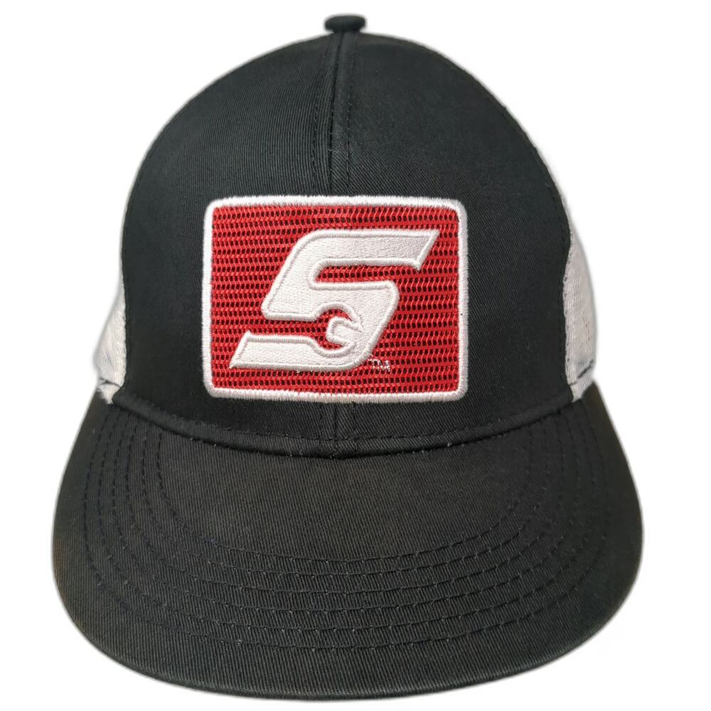 Snap-on Trucker Hat Black Red White One Size Mesh Back Snapback Tool Logo Patch